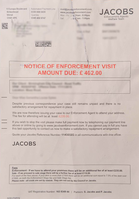 Jacobs Enforcement Letter